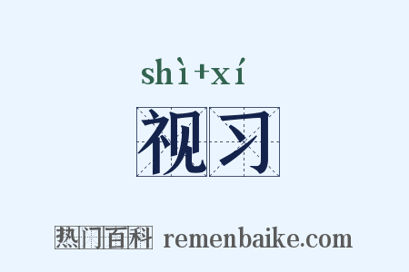 视习是什么意思的图片
